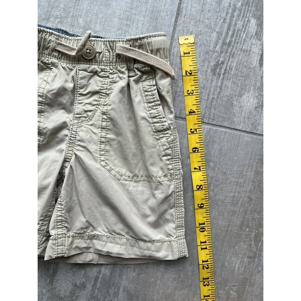 Baby GAP Boys Toddler Drawstring Elastic Shorts Pull-On Shorts Khaki Casual 2T